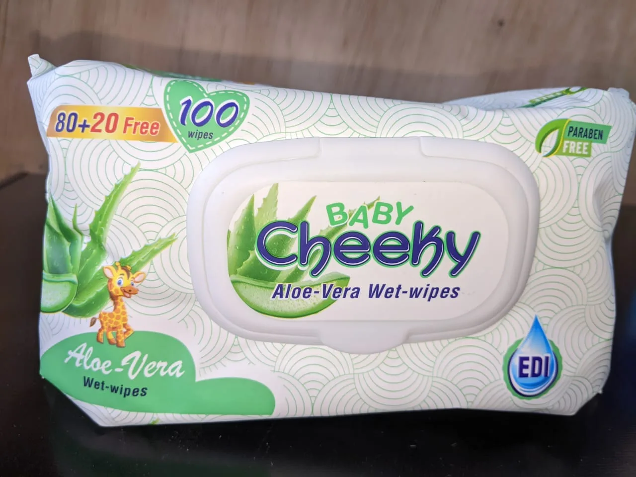 Baby Cheeky wipes aloe vera