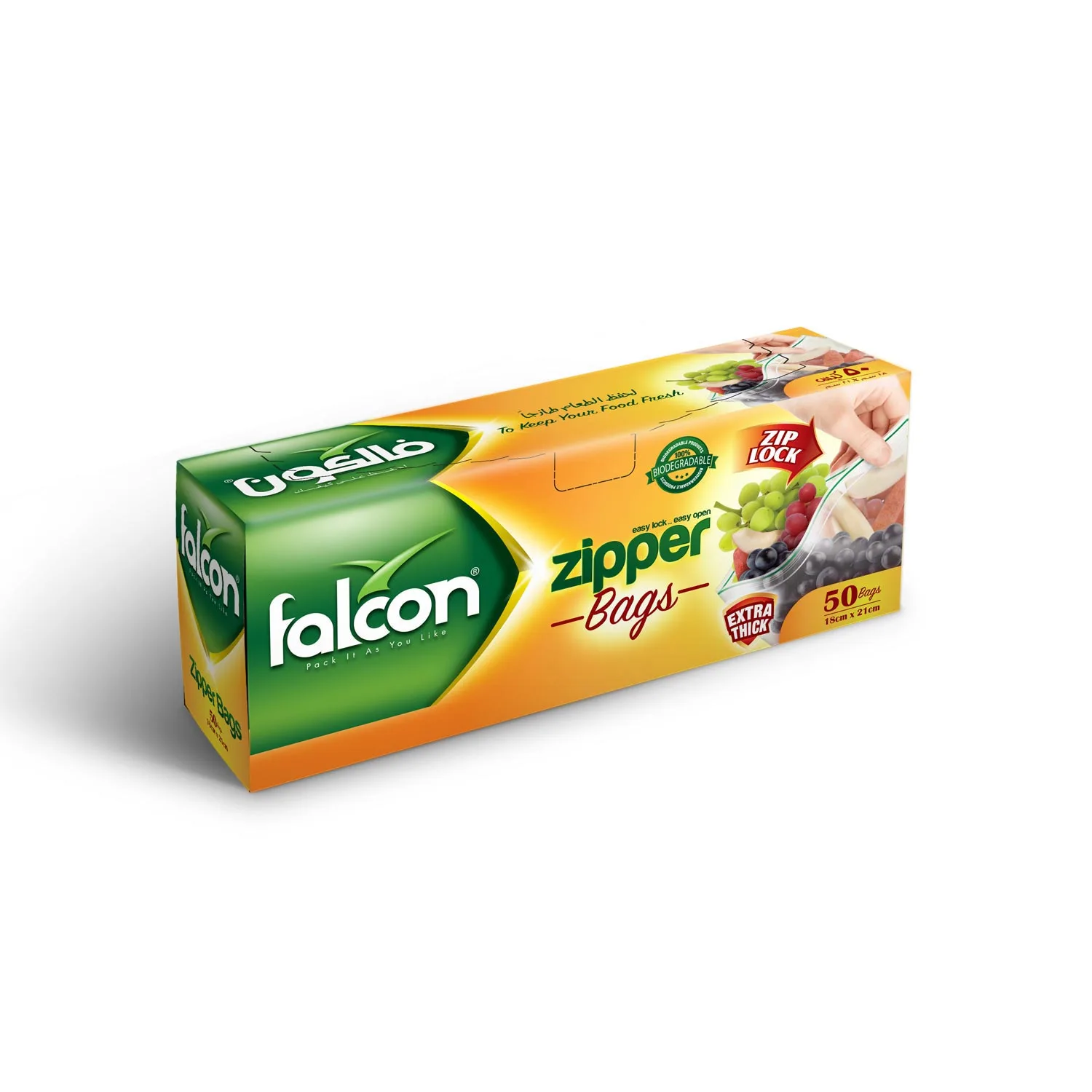 FALCON ZIPPER BAGS 50 bags x 24