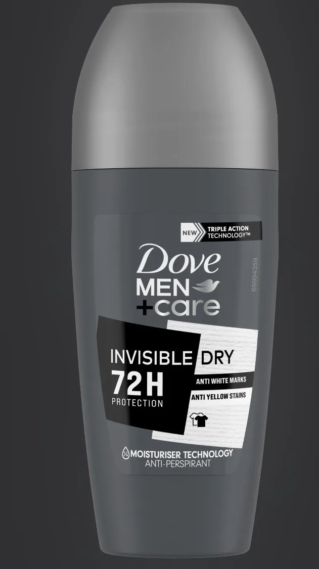 Dove Roll on 50ml x 6 Men Invisible Dry